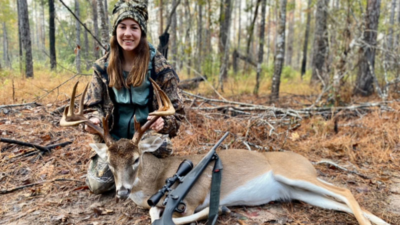 Alli Bellue's first deer