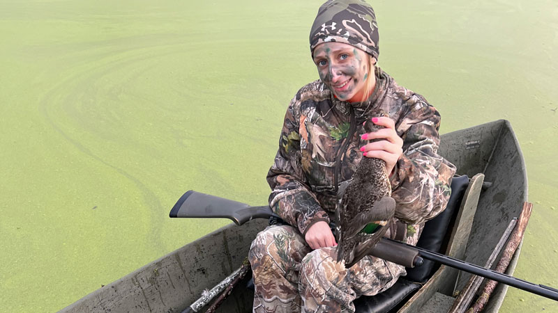 Rhylee Walker gets her first duck