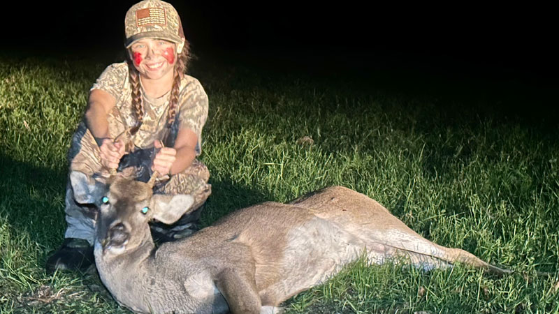 Camille's first deer