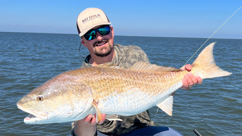 Wade Fellin from Butte, Montana, was fly fishing out of Venice on Oct. 26, 2022 with his wife, Dr. Madeline Fellin DVM, and Journey South Outfitters when he caught this redfish.