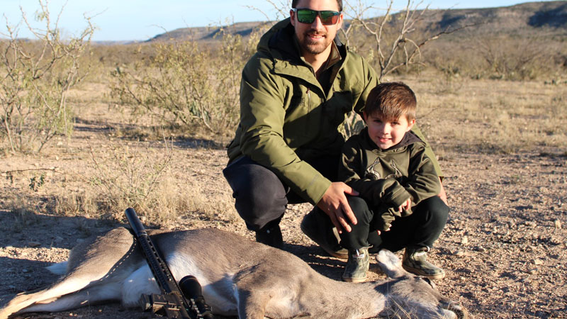 Beau Trapani harvested his first doe and buck