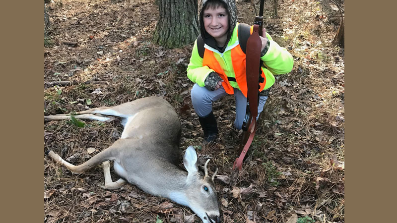 Grayson Moreau took his first spike