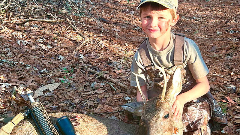 Luke Sages gets his first deer