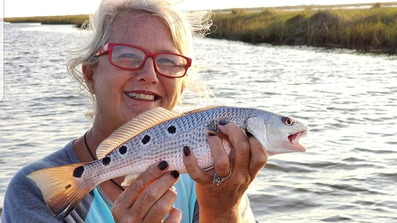Lisa Steward lives in Holly Beach and enjoys fishing the surrounding area.