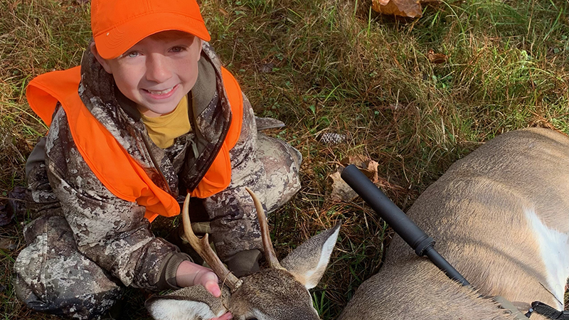 Everett Bourgeois killed his first deer