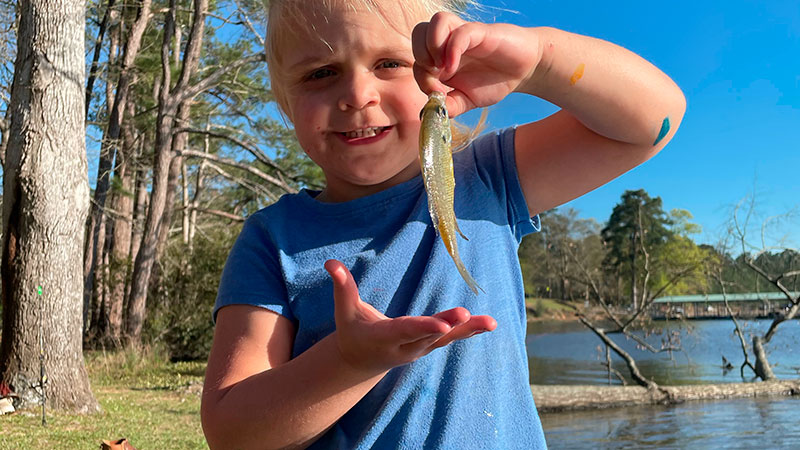 Eva Wall loves fishing