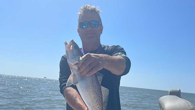 Glenn Fruge fishing in Cocodrie