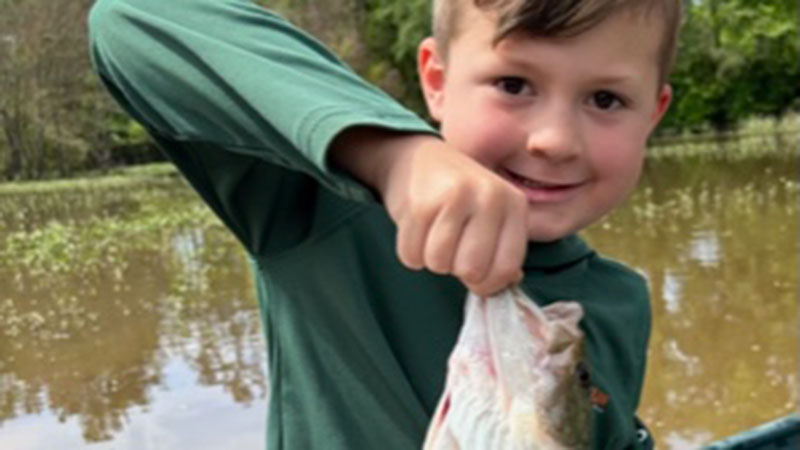 Logan Townley was fishing on April 15, 2023 when he hooked this Toledo Bend bass.