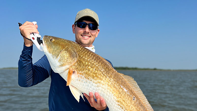 Alex Bergeron with a Vermilion Bay redfish