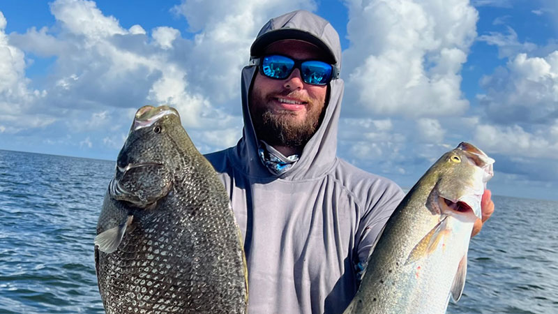 Capt. Jon Carter after a successful trip in Venice.