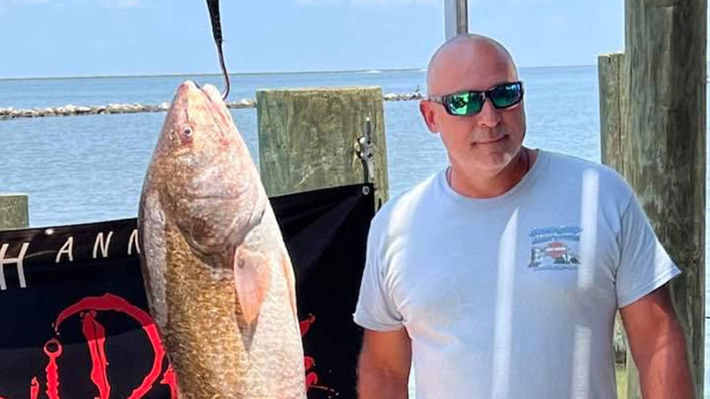 Brent Somme of Des Allemands reeled in a bull red that weighed 38.2 pounds for the Bloody Decks Fishing Rodeo in Grand isle.