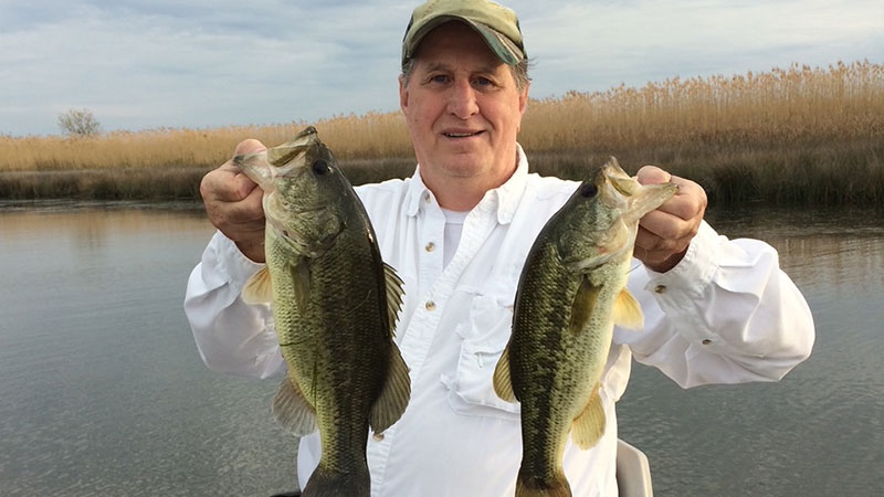 Walter Jewell with a nice pair of bass.