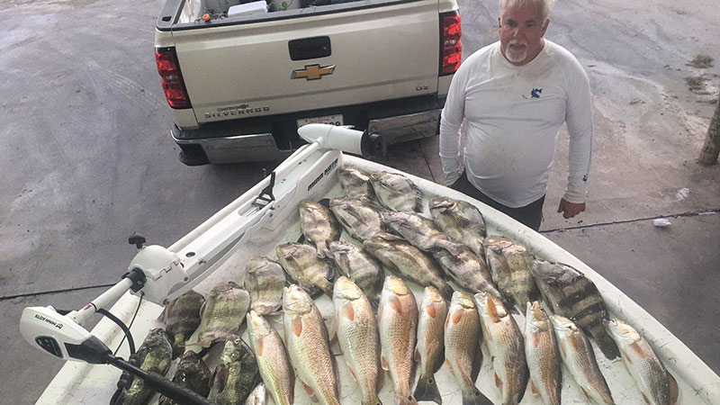 Edward Schultz after a trip to the Calcasieu River Ship Channel on July 30.