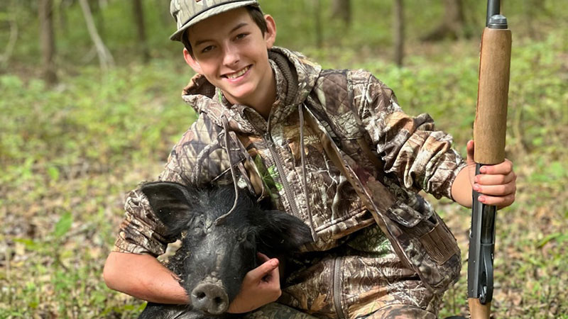 Andrew Barker's first hog