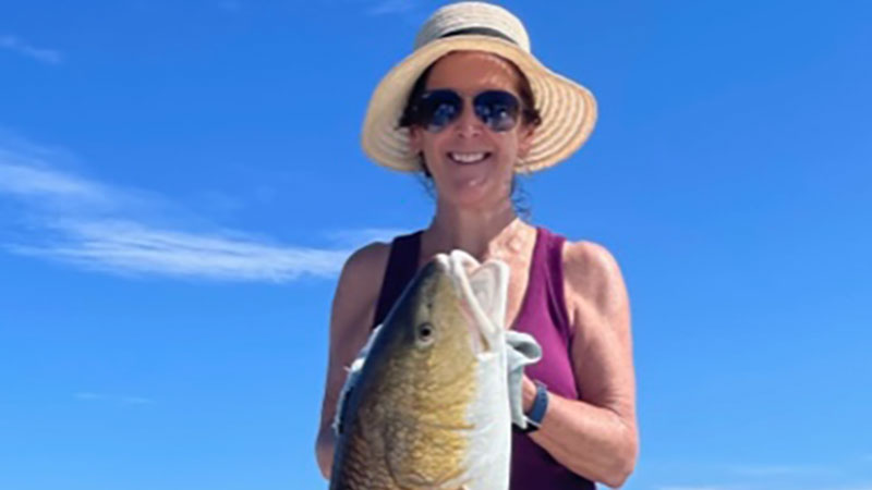 Lisa Pregeant Daigle and her bull red