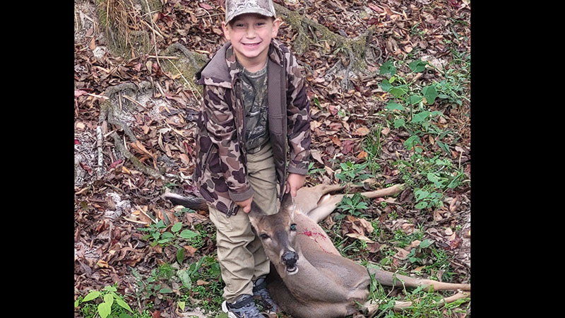 Kolt David got his first deer