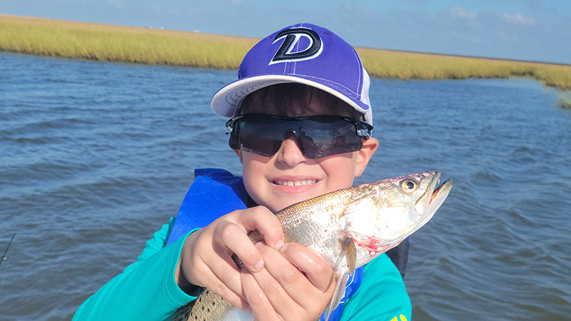Dax's first trout fishing trip