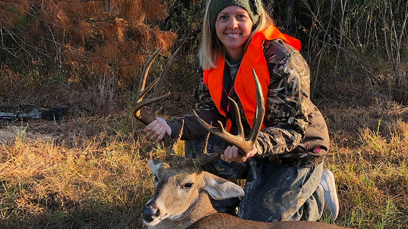 Amanda Mcbride downs big buck