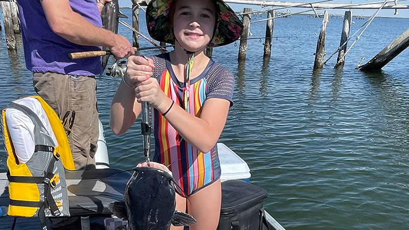 M’Lee Sonnier and her big catfish