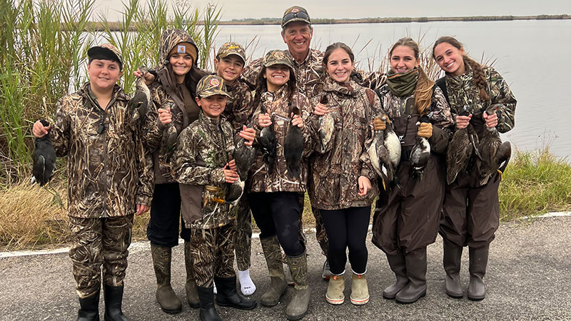 Fred Hoyt and his grandchildren