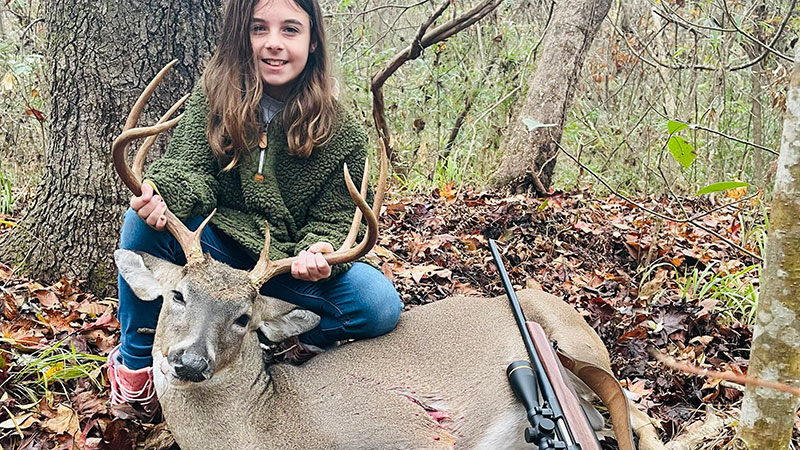 Laura Kate Felder and her big buck