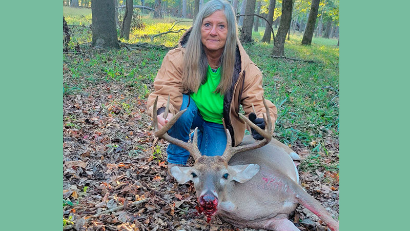 Teena Streams got her first crossbow buck