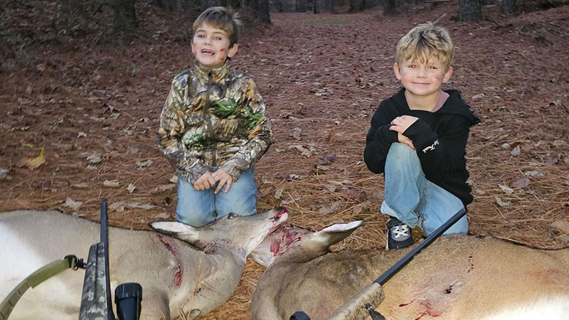 Hendrix and Archer Troxler score first deer