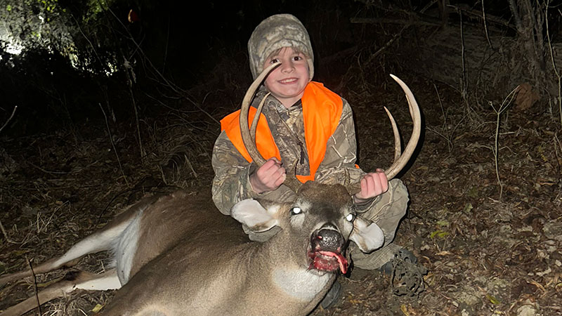 Casen Polotzola's first buck