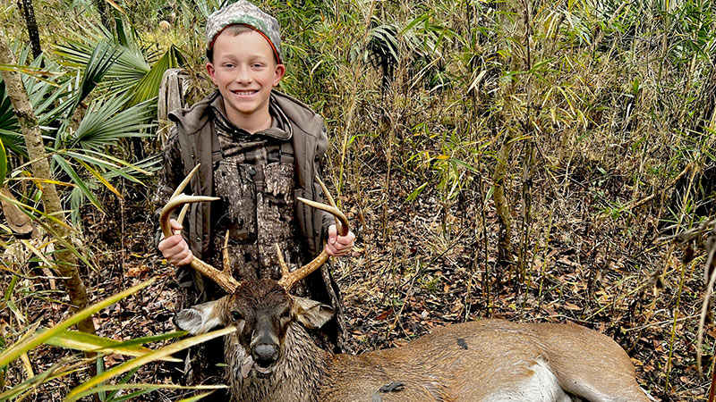 Caiden Masson's first buck