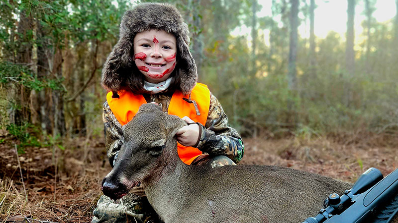 Gracie Caldarera's first deer