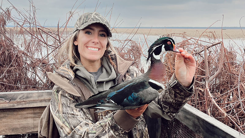 Courtney Nunez gets first wood duck