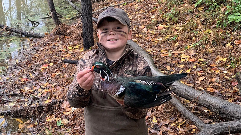 John Henry Erwin's first wood duck