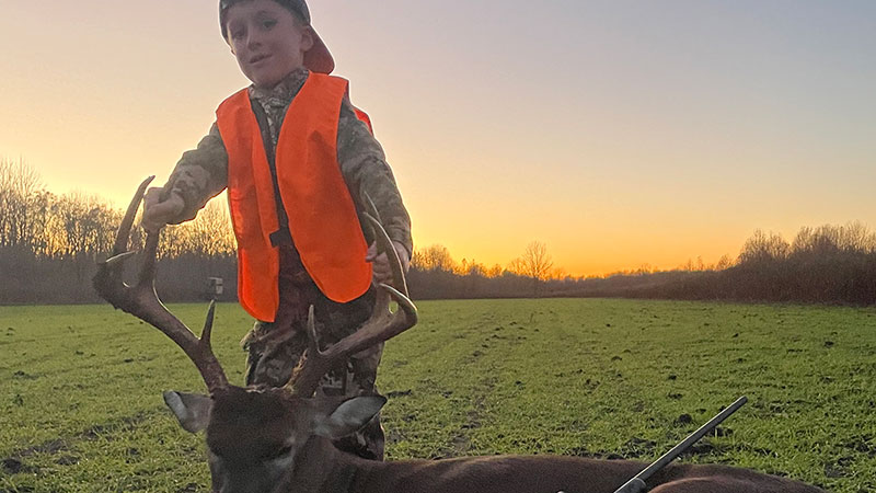 Ryan James harvested this 140-inch stud the week before Christmas on a hunt with his father, Jeremy James, in Natchez, Miss.