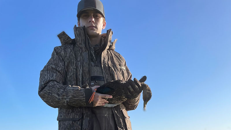 Riley Deloach's first banded duck