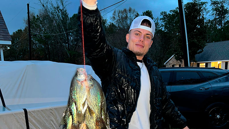 Roy Cathcart with a stringer of sac-a-lait