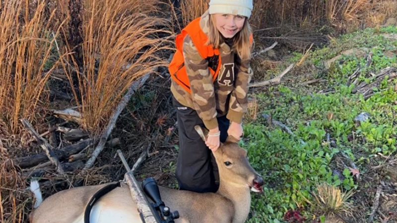 Hallie Boullion's first deer
