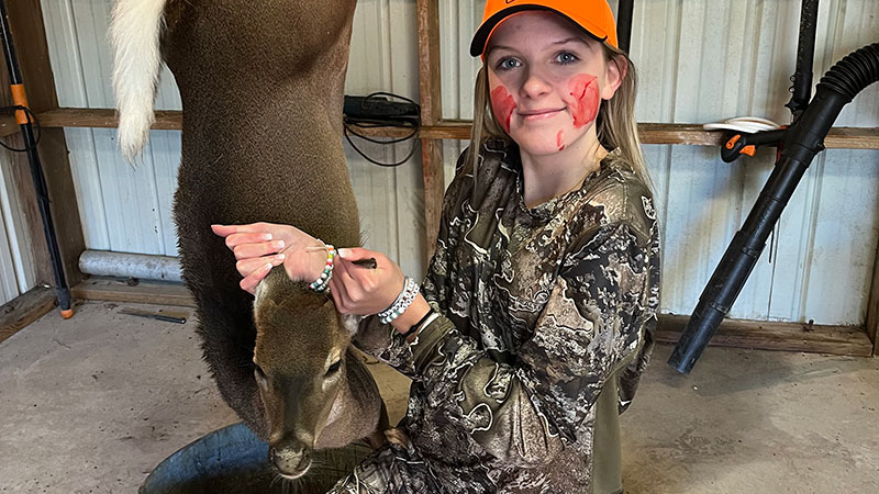Adalyn Boling got her first deer