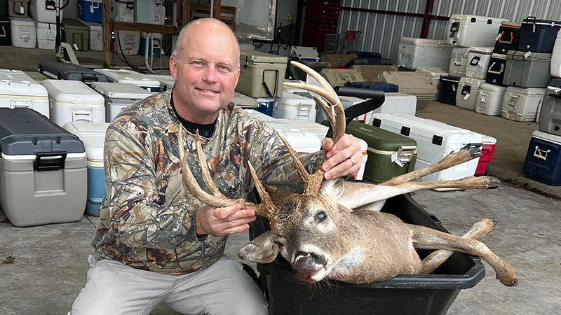 Donald Shelton shot this 195-pound, 8-point on private property in Avoyelles Parish on Jan. 6, 2024.
