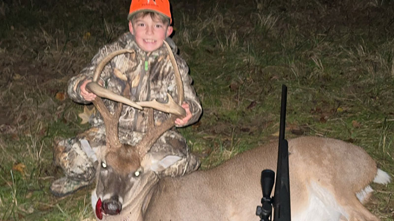 Ryker Hughes gets 8-point buck
