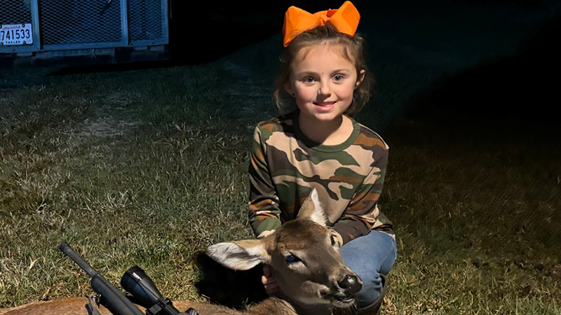 Averie Webre's first deer