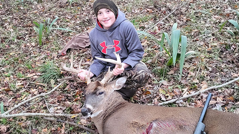 Brodie Cox got his first buck