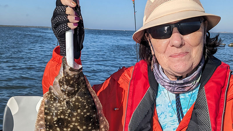 Nancy Roy's first flounder