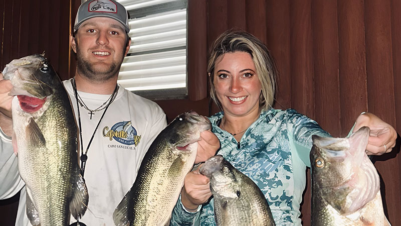 Kelsea Watts and Brandt Bernath after a Toledo Bend trip