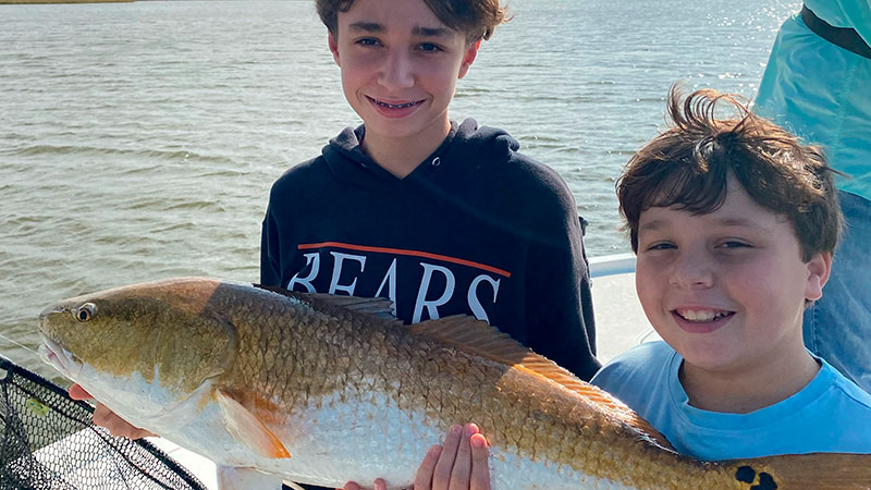 Cooper and Jaxon Parfait with a bull red