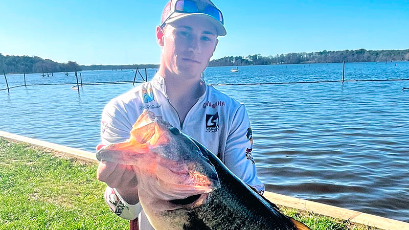 Kade Hillestad's 12.34-pound bass