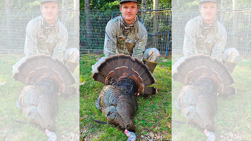 Jerron Hughes and his turkey