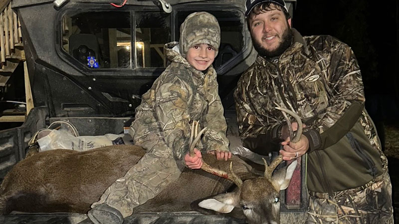 Casen Polotzola's first buck