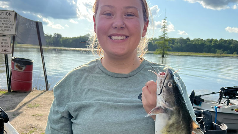 Analiese Gaffey's Anacoco Lake catfish