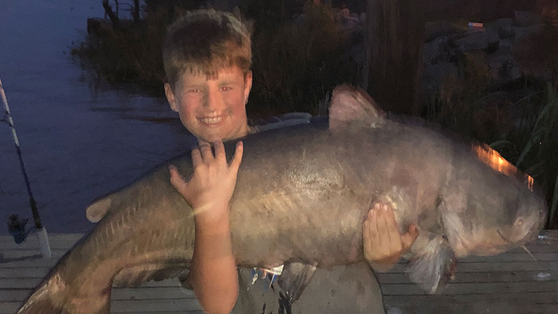 Jackson Borrel's big catfish