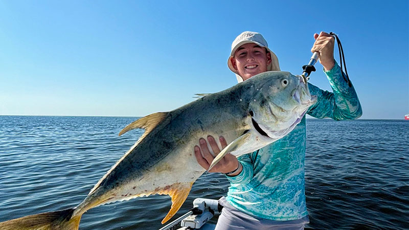 Carson Mathis and his jack crevalle